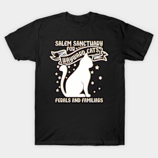 Salems Sanctuary for Wayward Cat Halloween Kitten Lovers T-Shirt